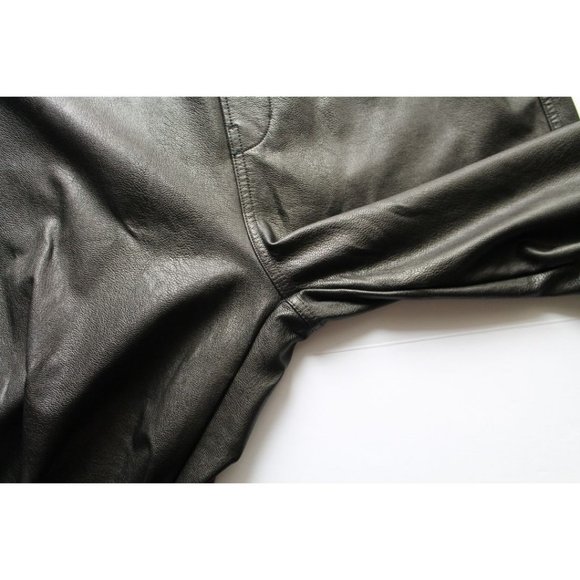 Spanx Leather-Like Ankle Skinny Pant Luxe Black Size Medium Tall - Picture 8 of 12